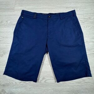 Meyer Men's Golf Shorts Navy Blue 35 Performance Athletic Flat Front Pocket